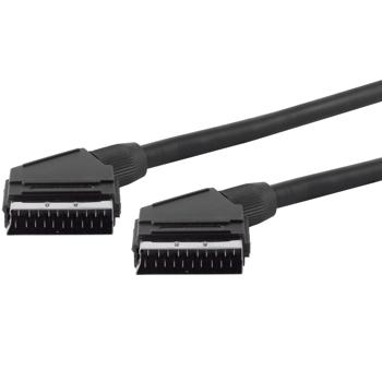 SCART-Kabel 21-polig - 1,5m Länge für optimale Bild- und Tonwiedergabe - Verbindet DVD-Player, Videorecorder, SAT-Receiver mit TV