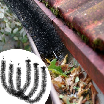 3er-Set Witterungsbeständige Dachrinnenbürste, je 4 m, Ø 12 cm: Effektiver Laubschutz & Schutz vor Verstopfung, langlebig, für Haus & Garten