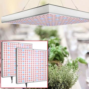 2er Professionelle Pflanzen-Wachstumslampe mit 225 LEDs - 250 Lumen, 300x300x35mm – fördert das Wachstum von Pflanzen effektiv & zuverlässig