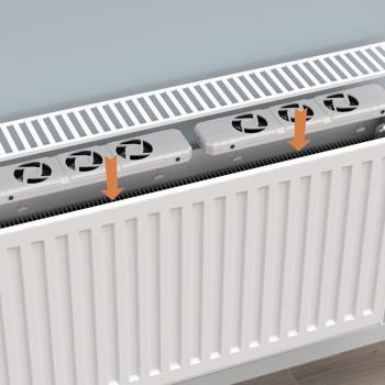 Preview: Heizkörperventilator, Basis-Set inkl. Temperatursensor, ideal für eine bessere Wärmeverteilung, Universell einsetzbar