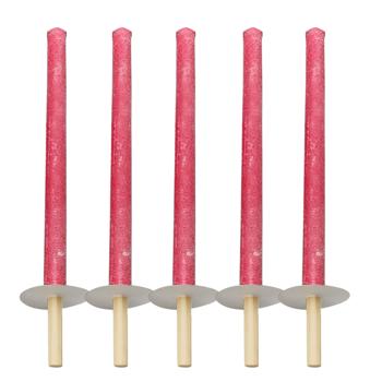 Preview: Outdoor-Fackelset (5 Stück): 45cm Wachsfackeln mit 75 Min Brenndauer, Holzgriff & Handschutz. Ideal für Garten, Camping & Events