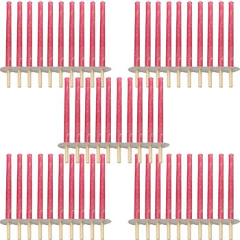 Preview: Outdoor-Fackelset (50 Stück): 45cm Wachsfackeln mit 75 Min Brenndauer, Holzgriff & Handschutz. Ideal für Garten, Camping & Events