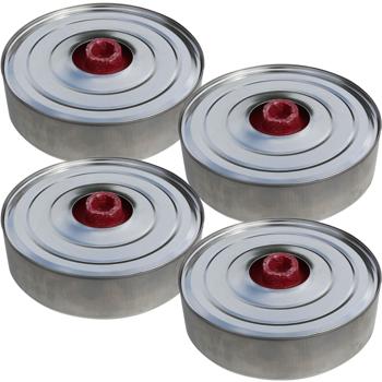 Preview: 4er-Set Outdoor Kerze / Fackel mit extra langer Brenndauer (ca. 8-10 Std.): Romantische Gartenbeleuchtung, perfekt für lange Sommerabende