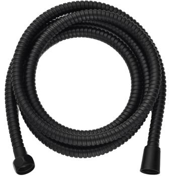 Duschschlauch - Edelstahl, schwarz, 2m Länge - Mit Wassersparfunktion, flexibel & rostfrei - Ideal für Badmodernisierung & Komfortduschen