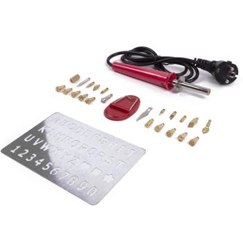 Preview: Gravier- & Brandmalgerät für Holz, Leder & Kork–26-teiliges Set mit verschiedenen Aufsätzen, 15-30W, kreatives DIY-Werkzeug für präzise Verzierungen