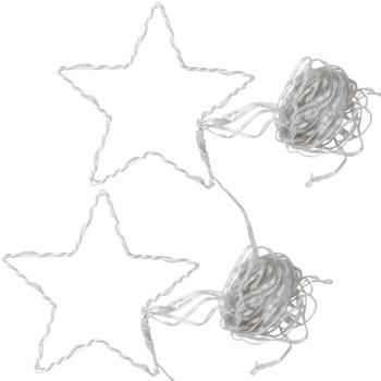 Preview: 2er-Set Bunte LED Sternschnuppe, 1,45m - 85 RGB LEDs für traumhafte Lichtatmosphäre - ganzjährig einsetzbar, Partydeko, Terrasse, Balkon, IP44