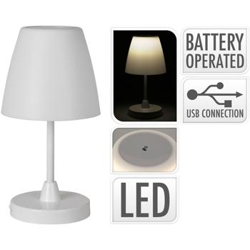 Preview: 2er-Set Dimmbare Akku-Tischlampe mit Touch-Funktion: Warmweisse 100 Lumen, 3 Stufen, IP44 – flexible, moderne Beleuchtung