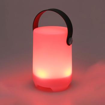 Preview: 2er-Set Akku Tischlampe mit 4 Lichtmodi - 16 RGB-Farben & Weiss - IP44 für Innen & Aussen - Dimmbar, Fernbedienung, 3.5h Leuchtdauer, USB-Kabel