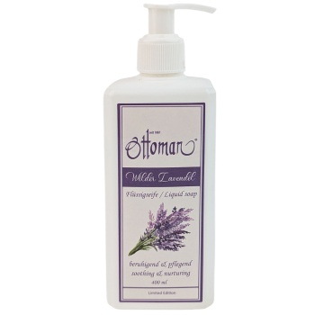 Preview: Lavendel Flüssigseife 400ml - reinigt & pflegt die Haut für weiche, saubere & gepflegte Hände - entspannender Duft für Wellness & Erholung