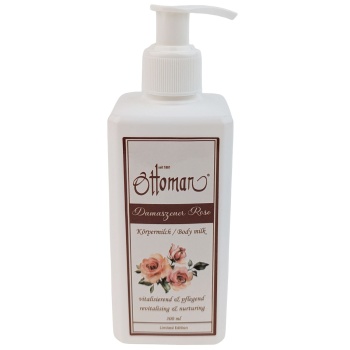 Preview: Rose Körpermilch 300ml - Reichhaltige Körperpflege nach Dusche/Bad für geschmeidig weiche Haut - Zieht schnell ein, Rosenduft harmonisiert & beruhigt