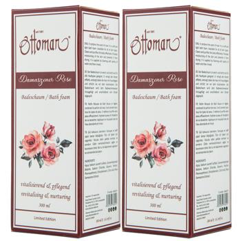 2er-Set Rose Badeschaum 300ml - Entspannendes Badeerlebnis & nährende Körperpflege - Harmonisierender Rosenduft für Wellness & Stressreduktion