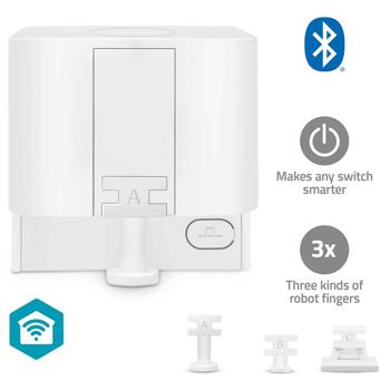 Preview: Fingerrobot mit App-Steuerung, weiss - Schalter und Taster einfach per Smartphone steuern, komfortable Automatisierung für Zuhause