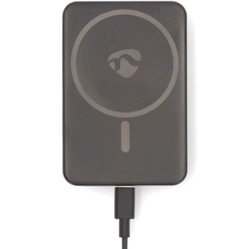 Preview: Powerbank 5000 mAh - kabelloses Laden mit 15W MagSafe - 20W USB-C Power Delivery - kompakt, 131g - LED-Anzeige für Smartphone