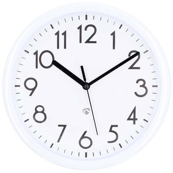 Wanduhr mit Präzisem Quarzlaufwerk - Geräuscharmes Ø 22 cm Kunststoffgehäuse für Zuhause & Büro - Leicht, robust, AA-Batteriebetrieben