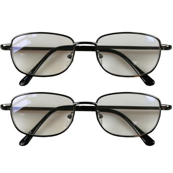 2er-Set Lesebrille Titanrahmen - Scharfes komfortables Lesen für Zuhause & Unterwegs - Dioptrien +3.00 - Schwarz - Leichtgewicht