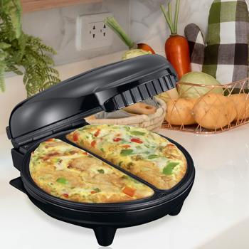 Omelettebereiter für jeden Tag: 750W, schwarz, LED, Antihaft - für Frühstück, Snacks, gesunde Mahlzeiten - Schnelle Zubereitung, vielseitig einsetzbar