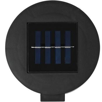 Preview: Autarke Solar Wandleuchte, rund, schwarz, IP44, 12 x 8 cm, Leuchtet bis zu 8 Stunden, inkl. Montagematerial