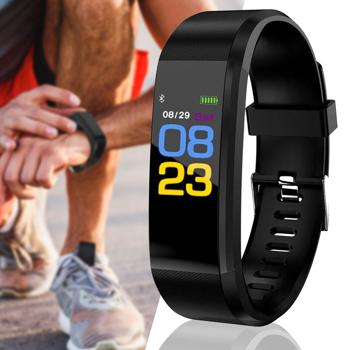 Elegante, schmale Smartwatch (schwarz) – Herzfrequenz, Blutdruck, Schlaf, Schritte & Bluetooth, App – Stilvoll & funktional - Ihr täglicher Motivator