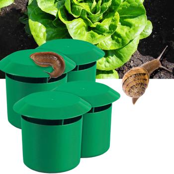 4er-Set Bio-Schneckenfallen, umweltfreundlich, befüllbar mit Bier/Zuckerwasser, effektive Schneckenbekämpfung, nachhaltiger Schutz