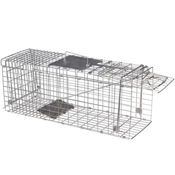 Preview: Robuste Marder Lebendfalle (66x26x23cm) aus Metall – Mit Tragegriff & Beissschutz – Sicherer Fang ohne Verletzungen für Mensch und Tier