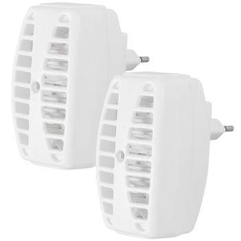 Preview: 2er-Set Mini UV-Stechmückenfalle & Fliegenfalle für die Steckdose - Geruchlos & chemiefrei für zuverlässigen Insektenschutz zu Hause