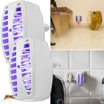 2er-Set Mini UV-Stechmückenfalle & Fliegenfalle für die Steckdose - Geruchlos & chemiefrei für zuverlässigen Insektenschutz zu Hause