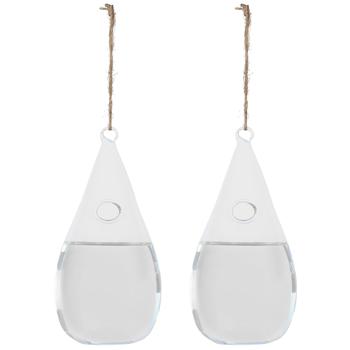 Preview: 2er-Set Insektenabwehr Glas Tropfenform - Schutz vor Fliegen & Wespen - umweltfreundlich, chemiefrei, Spiegeleffekt - 10x20cm - ideal für Fenster/Türen, tierfreundlich