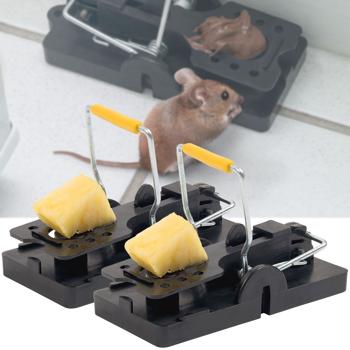 2er-Set Mausefallen aus robustem Kunststoff - effektive Schlagfalle für Innen & Aussen - hygienisch, wiederverwendbar - einfache Bedienung & Reinigung