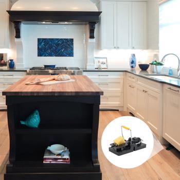 Preview: 8er-Set Mausefallen aus robustem Kunststoff - Effektiver Schlagbügel gegen Plagen drinnen & draussen - Hygienisch, langlebig, 11.6x5x6cm