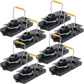 8er-Set Mausefallen aus robustem Kunststoff - Effektiver Schlagbügel gegen Plagen drinnen & draussen - Hygienisch, langlebig, 11.6x5x6cm