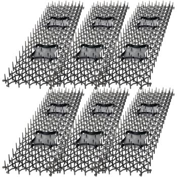 Dornengitter mit Duftschalen 6er Set - effektiver Schutz für Beete, Garten & Motorraum vor Katzen, Hunden, Mardern, Schnecken - 50x15x3 cm Bodengitter