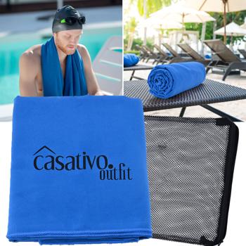 Schnelltrocknendes Mikrofaser-Handtuch XL: 180x90cm, Blau – Leichtes Bade- und Reisehandtuch für maximale Flexibilität, sehr saugfähig