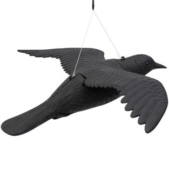 Preview: 4er-Set Vogelabwehr Falke - Realistische Vogelscheuche mit 59 cm Flügelspannweite - Schützt Beete, Balkone & Ernte vor Tauben, Spatzen, Möwen