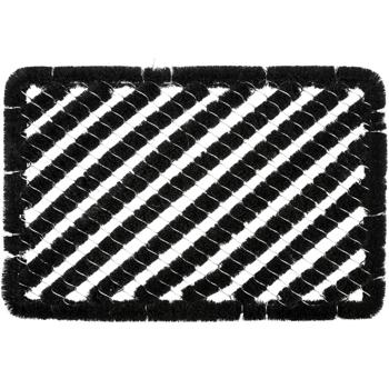 Fussmatte mit Metallborsten - Effektive Schuhsohlen-Reinigung für Innen & Aussen - Robuste Bürsten 40x60cm, schwarz - Schmutzfangmatte langlebig