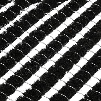 Preview: Fussmatte mit Metallborsten - Effektive Schuhsohlen-Reinigung für Innen & Aussen - Robuste Bürsten 40x60cm, schwarz - Schmutzfangmatte langlebig