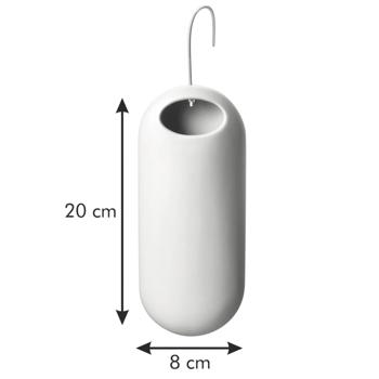 Preview: Eleganter Keramik-Wasserverdunster: 250ml, matt weiss, 3,5 x 20 x 8 cm - modern & stilvoll für Heizkörper - Optimales Raumklima, einfache Luftbefeuchtung