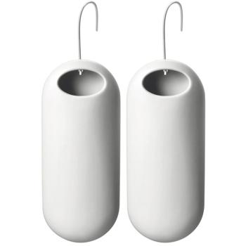 Preview: 2er-Set Eleganter Keramik-Wasserverdunster: 250ml, matt weiss, 3,5 x 20 x 8 cm - modern & stilvoll für Heizkörper - Optimales Raumklima & Luftbefeuchtung