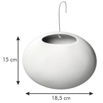 Preview: Design Heizkörper-Verdunster, Keramik, matt weiss, 420ml – Stilvoller Wasserverdunster für ein optimales Raumklima
