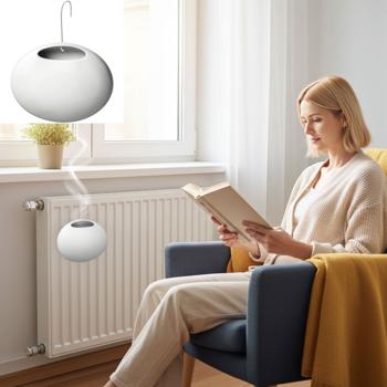 Design Heizkörper-Verdunster, Keramik, matt weiss, 420ml – Stilvoller Wasserverdunster für ein optimales Raumklima