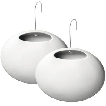 Preview: 2er-Set Design Heizkörper-Verdunster, Keramik, matt weiss, 420ml – Stilvoller Wasserverdunster für ein optimales Raumklima