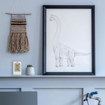 Preview: Digitales Thermo-/Hygrometer für Innenräume - Komfortzonen-Anzeige, präzise Messung von Temperatur & Luftfeuchtigkeit (10-99% / -10-60°C) - Grosses Display