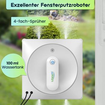 Preview: Fensterputz-Roboter mit 4-fach-Sprüher & Fernbedienung – Automatischer Fensterreiniger, bürstenloser Motor & 4500 Pa Saugleistung