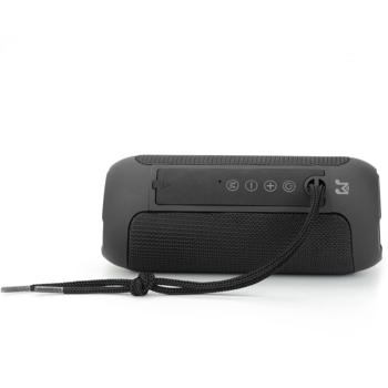 Preview: Bluetooth Lautsprecher schwarz - Tragbarer Speaker mit Mikrofon & FM-Radio - 10h Spielzeit - TWS - via USB, Micro-SD, Aux-In - Bluetooth 5.3, 1800mAh Akku