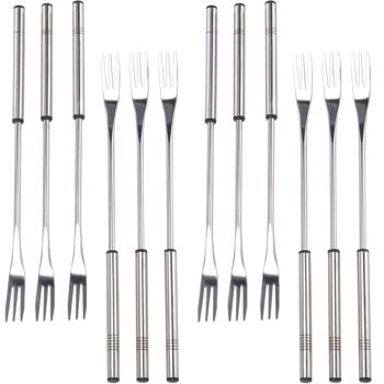 Preview: 12 Fondue-Gabeln aus Edelstahl
