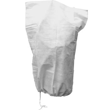 Preview: Pflanzenschutzsack 110x150 cm - Frostschutz Vlies extra stark 50g/m², Winterschutz-Haube mit Zugkordel für Ihre Pflanzen