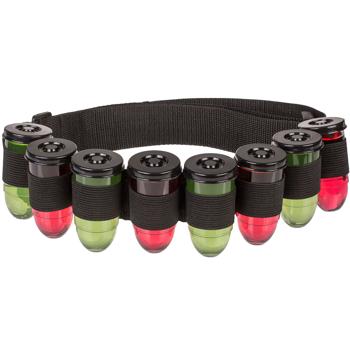 Shotgürtel inkl. 8 Shotgläser - Patronen-Design - grössenverstellbar, robust, auslaufsicher - Ideal für Partys, Junggesellenabschiede - 120cm Länge