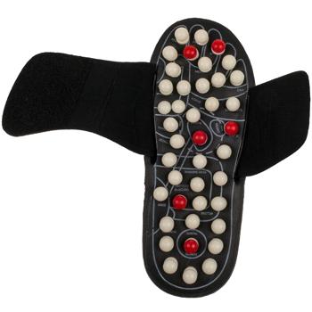 Preview: Massage Pantoffeln L - Wohltuende Fussreflexzonen-Massage jederzeit - Klettverschluss für individuellen Halt - Rutschhemmende Laufsohle - Ohne Strom