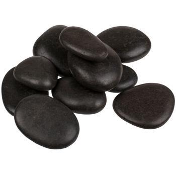 Hot Stone Massage-Steine - 9 Stück, schwarz - Linderung von Schmerzen & Verspannungen - Fördert Tiefenwärme & Durchblutung für Wellness zu Hause
