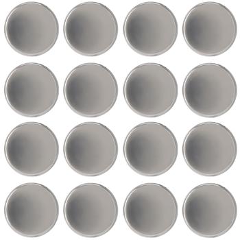 Tafelmagnet-Set 16 Stück - Ideal für Whiteboards Kühlschränke Magnetwände - Praktische Scheibenmagnete Ø 2cm silber - 14g je Magnet für Organisation