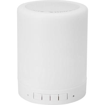 Kompakter Bluetooth Lautsprecher mit LED Licht - Ideal für unterwegs & Zuhause - Bluetooth 5.0 - TF Card AUX Micro-USB - Weiss - 5W Sound